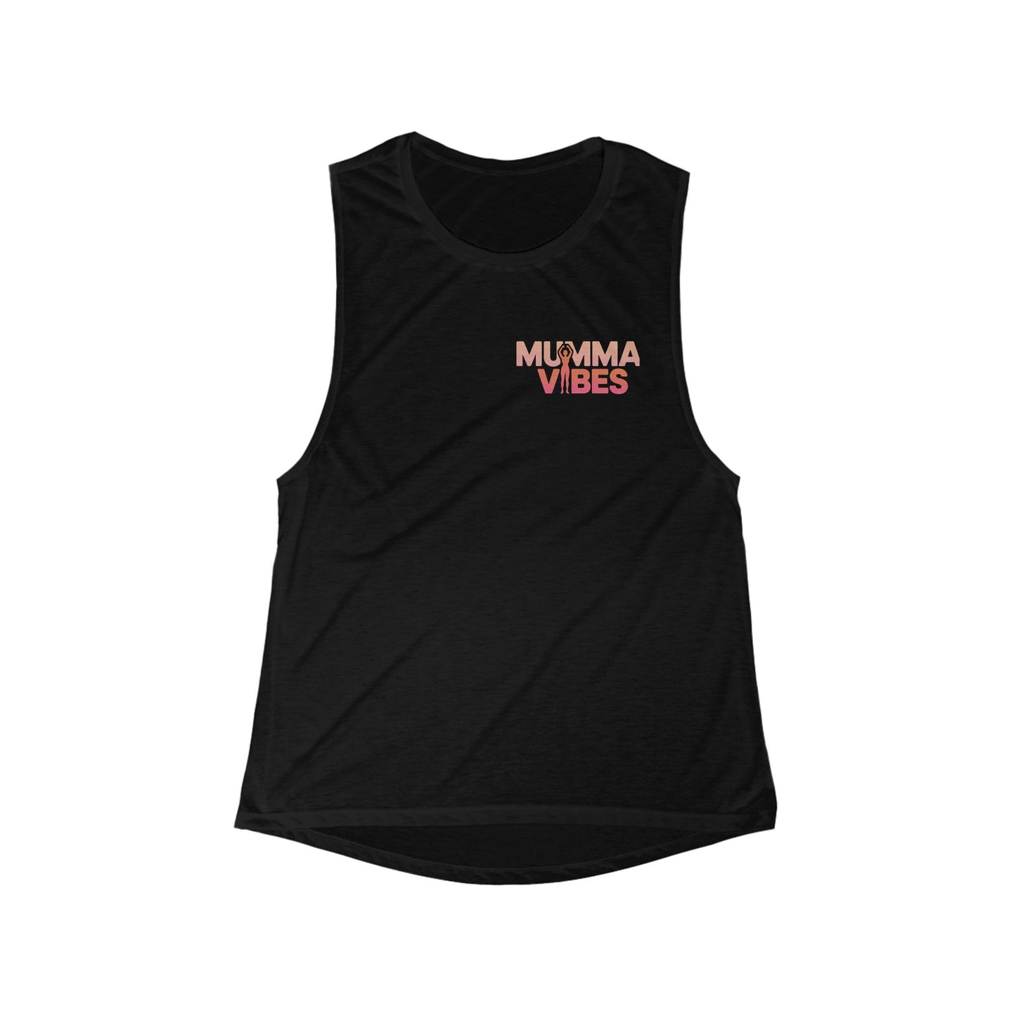 Mumma Vibes Flowing Tank Top, Women's Summer Shirt, Casual Apparel, Mother's Day Gift, Workout Tee, Festival Wear